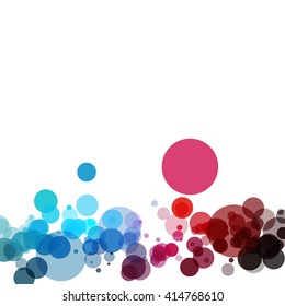 Colorful abstract background is created from circles. Simple elements of design for creation of more difficult ideas.