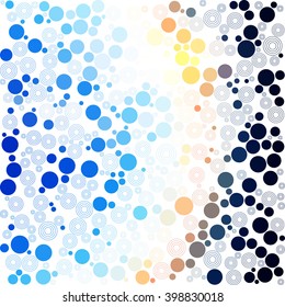 Colorful abstract background is created from simple circles. Simple elements of design for creation of more difficult ideas.