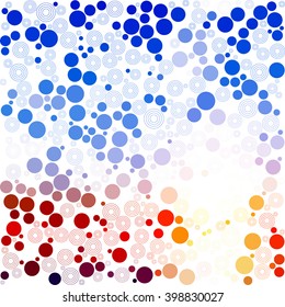 Colorful abstract background is created from simple circles. Simple elements of design for creation of more difficult ideas.