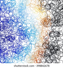 Colorful abstract background is created from simple wavy lines. Vector design elements for creation of more difficult ideas.