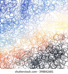 Colorful abstract background is created from simple wavy lines. Vector design elements for creation of more difficult ideas.