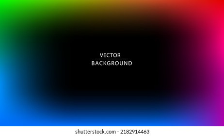 Colorful abstract background. Creative graphic design with blurred gradient mesh backdrop. Smooth banner in bright rainbow colors without transparency. Vector illustration.