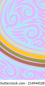 colorful abstract background with curly and swirl shapes pattern