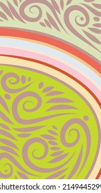 colorful abstract background with curly and swirl shapes pattern