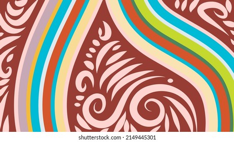 colorful abstract background with curly and swirl shapes pattern