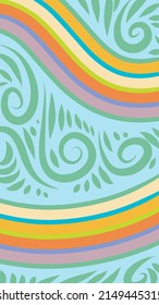 colorful abstract background with curly and swirl shapes pattern