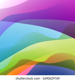Colorful abstract background with curve lines. Vector illustration.