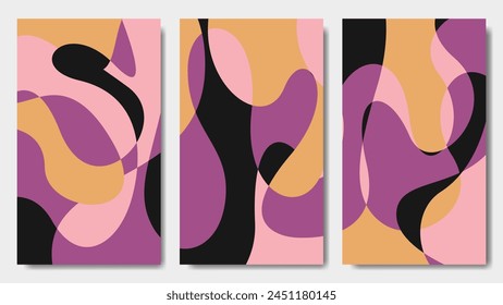 Colorful abstract background with curvy and aesthetic style