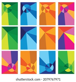 Diseño de fondo colorido y abstracto. Diseño del catálogo y la cobertura anual del informe