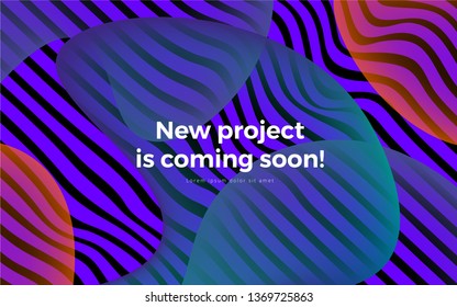 Colorful abstract background design.  Flowing shapes composition. Can be used for web design, mobile app, banner, wallpaper, cover. 
