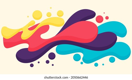 colorful abstract background design in fluid shape