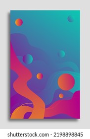 Diseño de fondo colorido abstracto, ilustración de composición de gradiente fluido para afiches, diseño web y folleto 