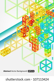 colorful abstract background design on black