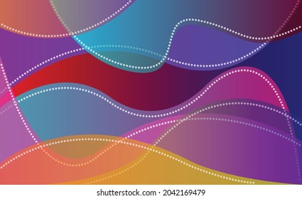 Diseño de fondo colorido y abstracto. Plantilla colorida con diseño ondulado