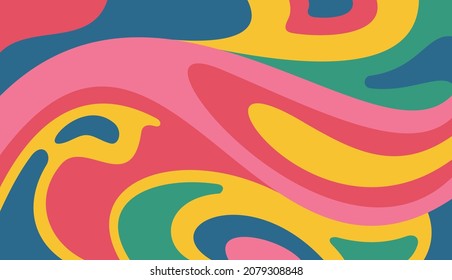 Colorful abstract background design vector with psychedelic style