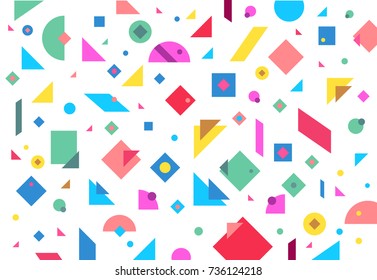 Colorful abstract background with diagonal shapes. Vector