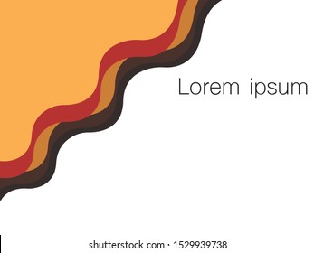 Colorful abstract background with different waves layered in abstract modern art style background pattern.Made in pastel colors