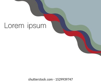 Colorful abstract background with different waves layered in abstract modern art style background pattern.Made in pastel colors