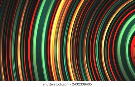 Colorful abstract background with dynamic curve shapes and circles. Vector illustration graphic design background template