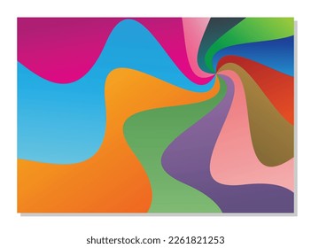  fondo abstracto colorido, con curvas dinámicas. diseño vectorial para cubierta, presentación, banner, tarjeta de saludo.