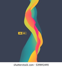 Colorful Abstract Background. Dynamic Effect. Futuristic Technology Style. Motion Vector Illustration. 