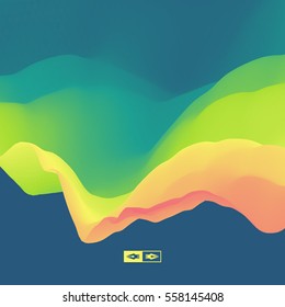 Colorful Abstract Background. Dynamic Effect. Futuristic Technology Style. Motion Vector Illustration.