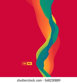 Colorful Abstract Background. Dynamic Effect. Futuristic Technology Style. Motion Vector Illustration.