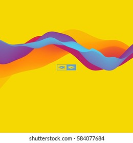 Colorful Abstract Background. Dynamic Effect. Futuristic Technology Style. Motion Vector Illustration. 