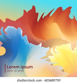 Colorful Abstract Background. Dynamic Effect. Futuristic Technology Style. Motion Vector Illustration. Design Template. Modern Pattern