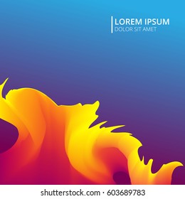 Colorful Abstract Background. Dynamic Effect. Futuristic Technology Style. Motion Vector Illustration. Design Template. Modern Pattern