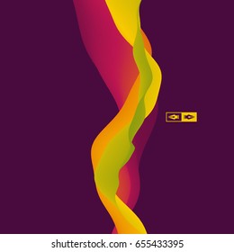 Colorful Abstract Background. Dynamic Effect. Futuristic Technology Style. Motion Vector Illustration.