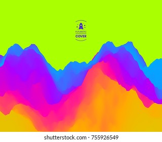Colorful abstract background. Dynamic effect. Futuristic technology style. Motion vector illustration.