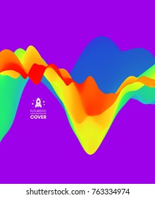 Colorful abstract background. Dynamic effect. Futuristic technology style. Motion vector illustration.