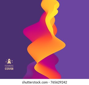 Colorful abstract background. Dynamic effect. Futuristic technology style. Motion vector illustration.