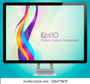 Colorful Abstract Background. Each object separately on different layers, use it for your design element or background