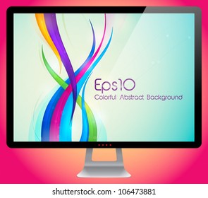 Colorful Abstract Background. Each object separately on different layers, use it for your design element or background