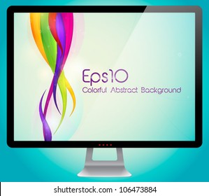 Colorful Abstract Background. Each object separately on different layers, use it for your design element or background