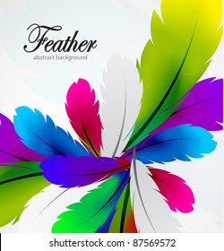 Colorful abstract background. Feather