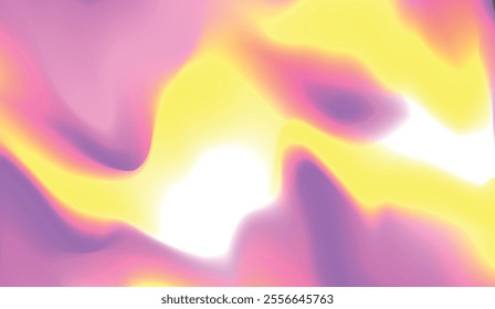 colorful abstract background featuring fluid waves of pink, yellow, and purple hues, radiating energy and warmth. Perfect for artistic or modern design