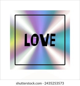 Colorful Abstract Background Featuring the Word LOVE in Bold Typography