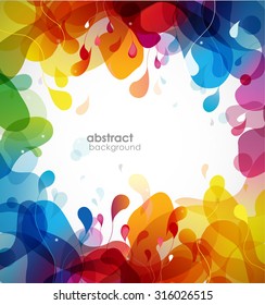 Colorful abstract background with flowers.