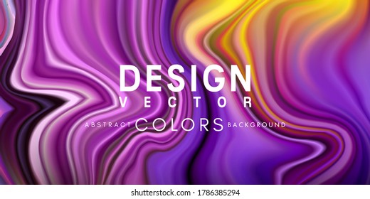 Fondo colorido y abstracto con colores fluidos. Ilustración vectorial en estilo fluido moderno con textura arco iris líquido