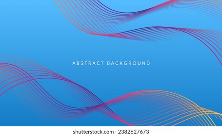 Colorful abstract background with flowing wave lines