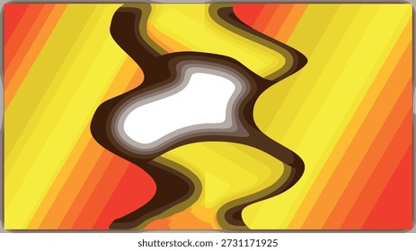 Fundo abstrato colorido com formas onduladas fluindo em estilo retro. 