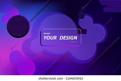 Colorful abstract background. Fluid composition with trendy flow gradients. Futuristic geometric. Composition, geometric shapes. Flyers, brochures, posters, banners. Blue, circle, text, font, vector