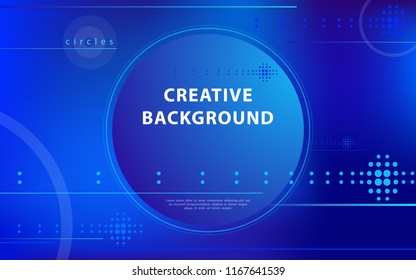 Colorful abstract background. Fluid composition with trendy flow gradients. Futuristic geometric. Composition, geometric shapes. Flyers, brochures, posters, banners. Blue, circles, text, font, vector