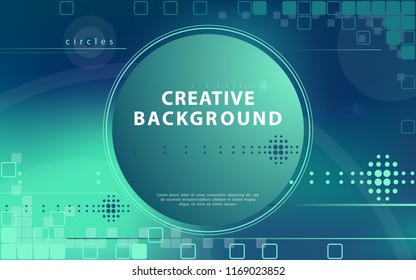 Colorful abstract background. Fluid composition with trendy flow gradients. Futuristic geometric. Composition, geometric shapes. Flyers, brochures, posters, banners.Green, circles, text, font,vector