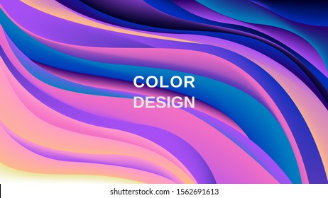 Colorful abstract background, with fluid shape composition.