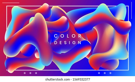 Colorful abstract background, with fluid shape and gradient color.