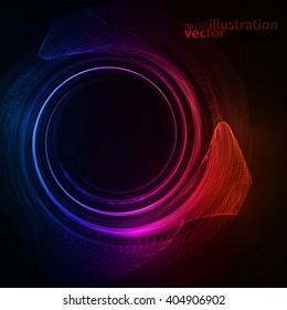 Colorful abstract background, futuristic vector wavy illustration eps10